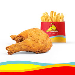 1/4 Pollo con Papa o Arroz