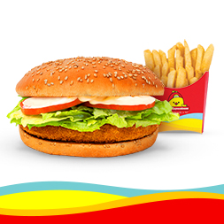 Hamburguesa de Pollo Crocante con Papa